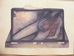 Felugossy László 34x41 cm sokszorosított garafika