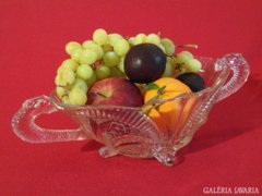 Hatalmas, ólomüveg kínáló, asztalközép Hatalmas, ólomüveg kínáló, asztalközép